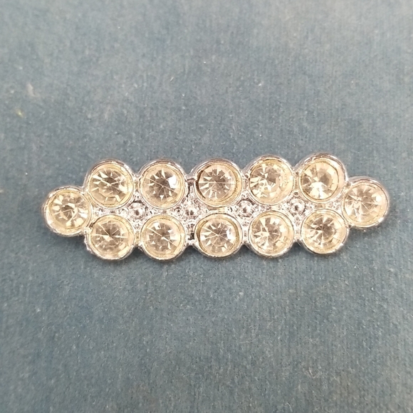 Vtg Rhinestone Bar Pin - Picture 2 of 5